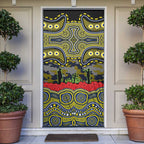 ANZAC Day North Queensland Cowboys Door Cover Military Memorial Aboriginal Indigenous Art