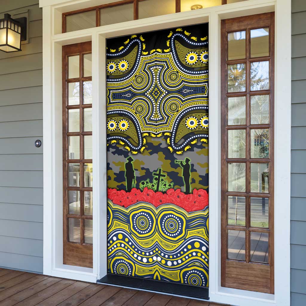 ANZAC Day North Queensland Cowboys Door Cover Military Memorial Aboriginal Indigenous Art