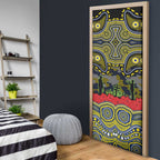 ANZAC Day North Queensland Cowboys Door Cover Military Memorial Aboriginal Indigenous Art