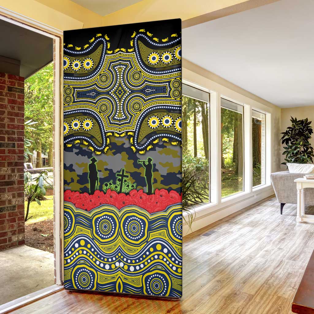 ANZAC Day North Queensland Cowboys Door Cover Military Memorial Aboriginal Indigenous Art