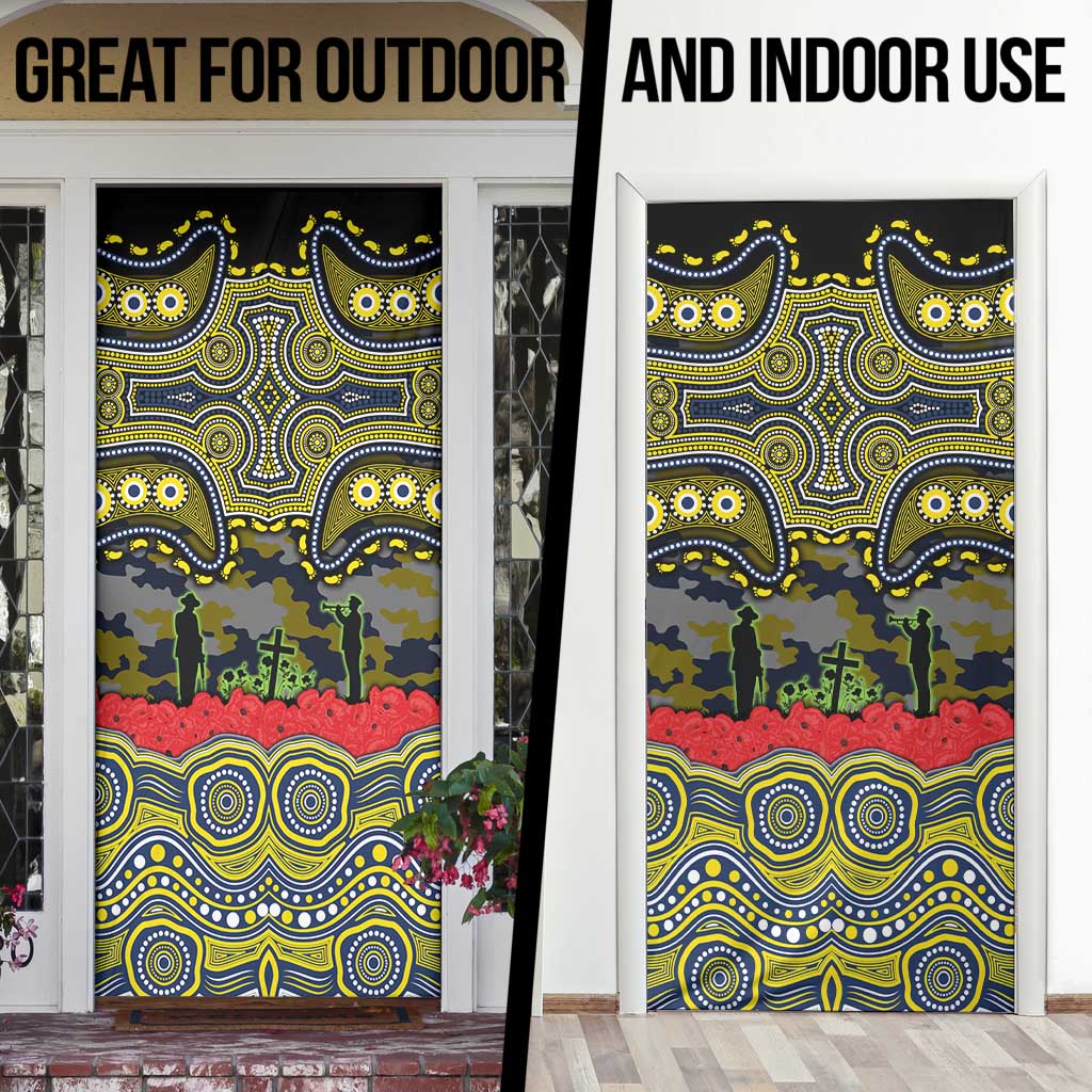 ANZAC Day North Queensland Cowboys Door Cover Military Memorial Aboriginal Indigenous Art