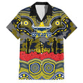 ANZAC Day North Queensland Cowboys Family Matching Mermaid Dress and Hawaiian Shirt Military Memorial Aboriginal Indigenous Art