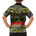ANZAC Day North Queensland Cowboys Family Matching Puletasi and Hawaiian Shirt Military Memorial Aboriginal Indigenous Art