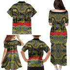 ANZAC Day North Queensland Cowboys Family Matching Puletasi and Hawaiian Shirt Military Memorial Aboriginal Indigenous Art