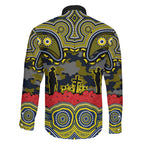 ANZAC Day North Queensland Cowboys Family Matching Puletasi and Hawaiian Shirt Military Memorial Aboriginal Indigenous Art