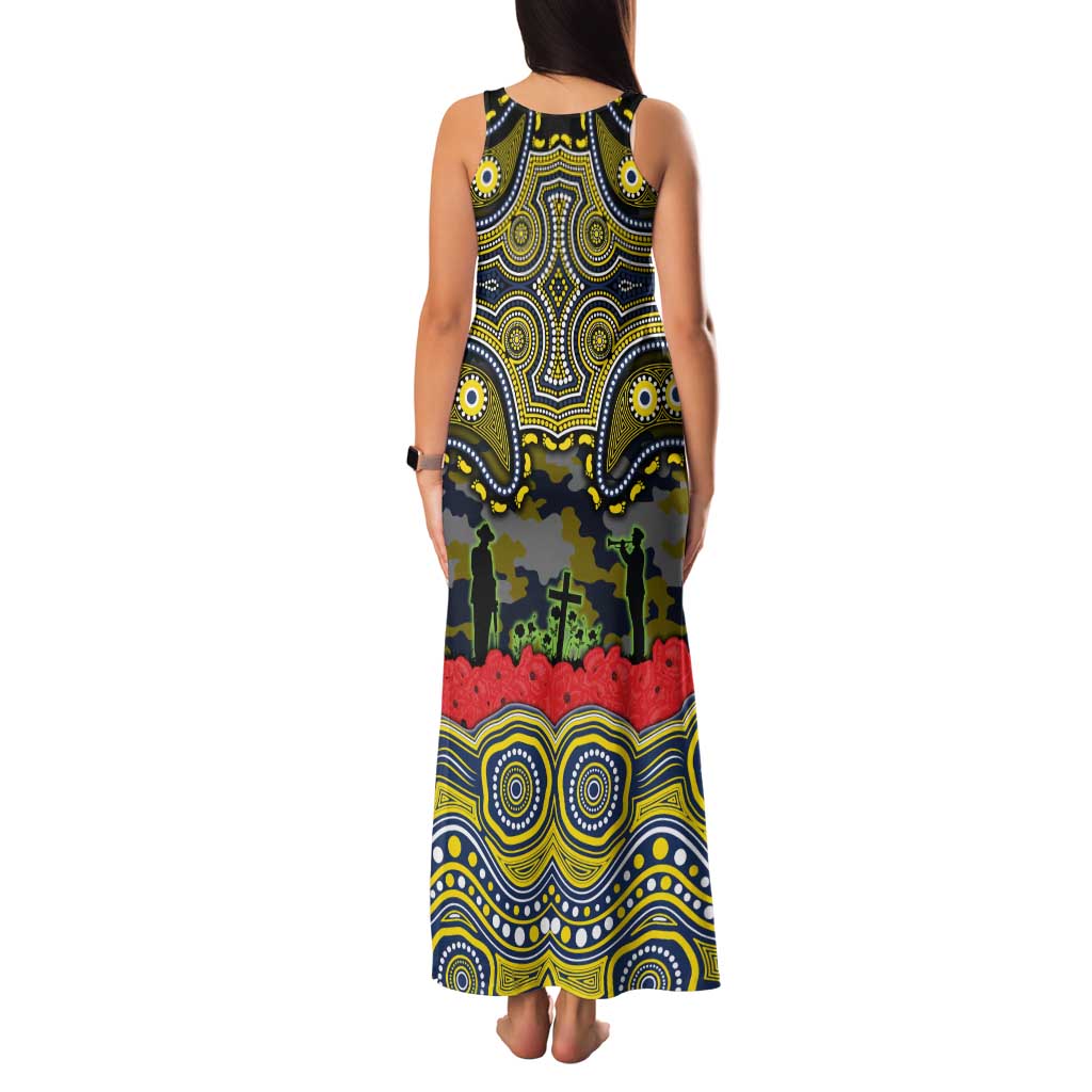 ANZAC Day North Queensland Cowboys Family Matching Tank Maxi Dress and Hawaiian Shirt Military Memorial Aboriginal Indigenous Art