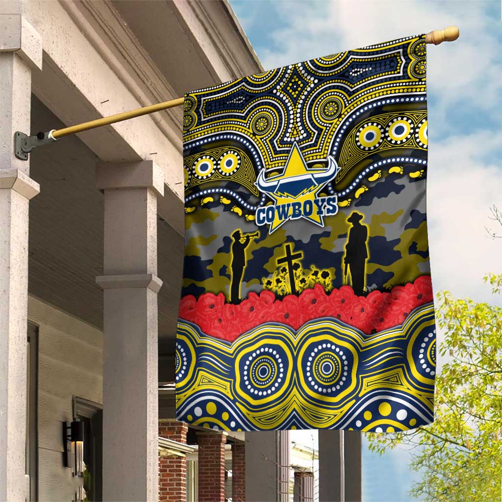 ANZAC Day North Queensland Cowboys Garden Flag Military Memorial Aboriginal Indigenous Art