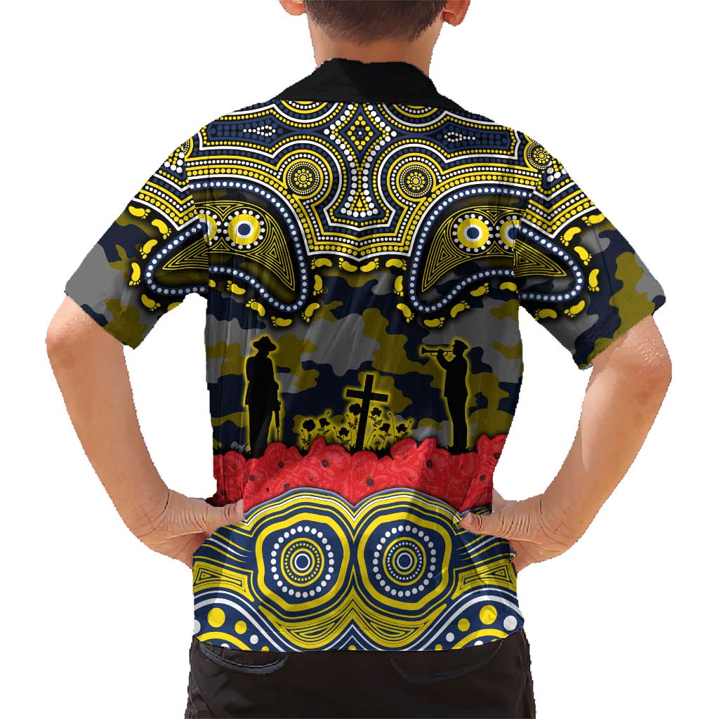 ANZAC Day North Queensland Cowboys Hawaiian Shirt Military Memorial Aboriginal Indigenous Art