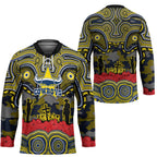 ANZAC Day North Queensland Cowboys Hockey Jersey Military Memorial Aboriginal Indigenous Art