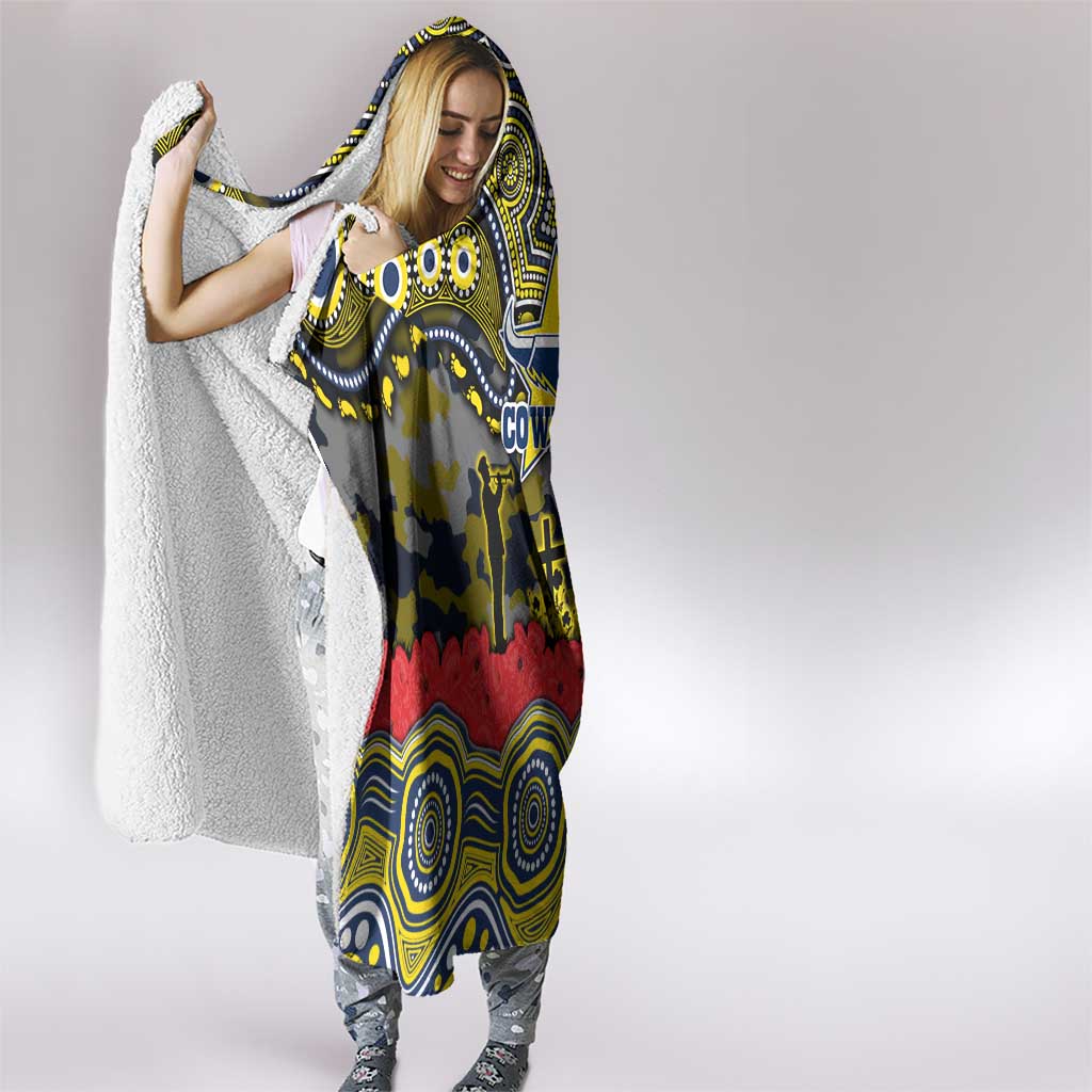 ANZAC Day North Queensland Cowboys Hooded Blanket Military Memorial Aboriginal Indigenous Art