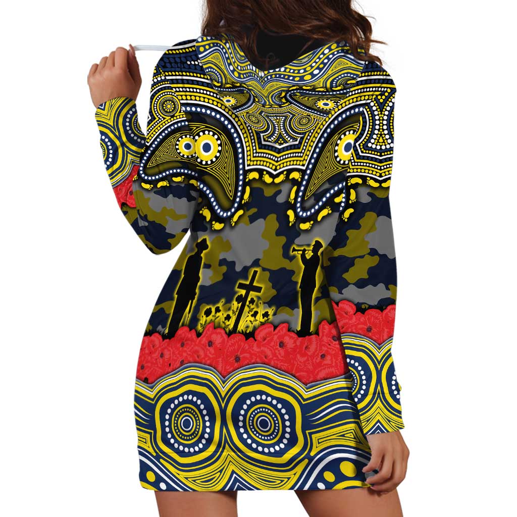 ANZAC Day North Queensland Cowboys Hoodie Dress Military Memorial Aboriginal Indigenous Art