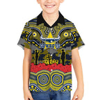 ANZAC Day North Queensland Cowboys Kid Hawaiian Shirt Military Memorial Aboriginal Indigenous Art