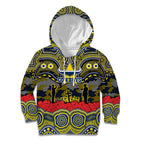 ANZAC Day North Queensland Cowboys Kid Hoodie Military Memorial Aboriginal Indigenous Art
