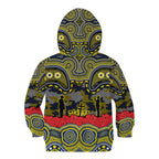ANZAC Day North Queensland Cowboys Kid Hoodie Military Memorial Aboriginal Indigenous Art