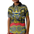 ANZAC Day North Queensland Cowboys Kid Polo Shirt Military Memorial Aboriginal Indigenous Art