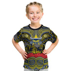 ANZAC Day North Queensland Cowboys Kid T Shirt Military Memorial Aboriginal Indigenous Art