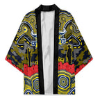 ANZAC Day North Queensland Cowboys Kimono Military Memorial Aboriginal Indigenous Art