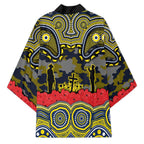 ANZAC Day North Queensland Cowboys Kimono Military Memorial Aboriginal Indigenous Art
