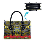 ANZAC Day North Queensland Cowboys Leather Bag Military Memorial Aboriginal Indigenous Art