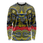 ANZAC Day North Queensland Cowboys Long Sleeve Shirt Military Memorial Aboriginal Indigenous Art