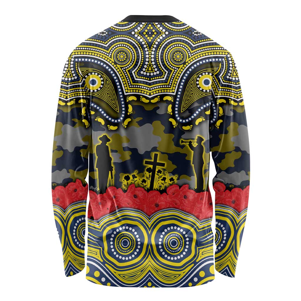 ANZAC Day North Queensland Cowboys Long Sleeve Shirt Military Memorial Aboriginal Indigenous Art