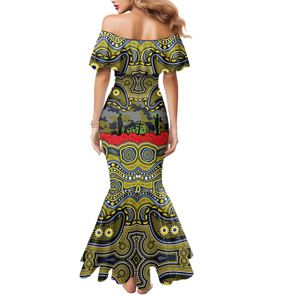 ANZAC Day North Queensland Cowboys Mermaid Dress Military Memorial Aboriginal Indigenous Art
