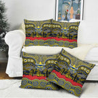 ANZAC Day North Queensland Cowboys Pillow Cover Military Memorial Aboriginal Indigenous Art