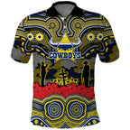 ANZAC Day North Queensland Cowboys Polo Shirt Military Memorial Aboriginal Indigenous Art