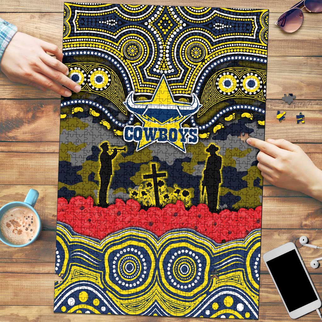 ANZAC Day North Queensland Cowboys Puzzle Military Memorial Aboriginal Indigenous Art