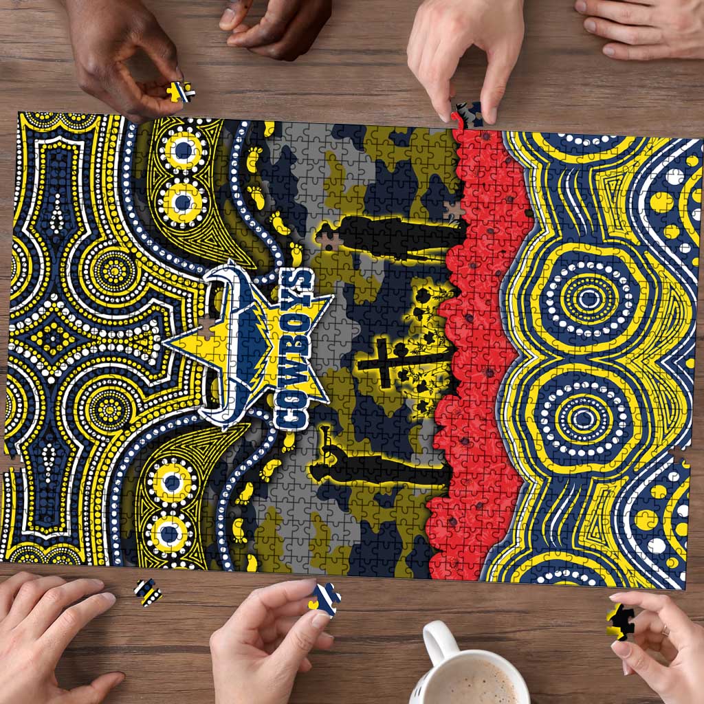 ANZAC Day North Queensland Cowboys Puzzle Military Memorial Aboriginal Indigenous Art