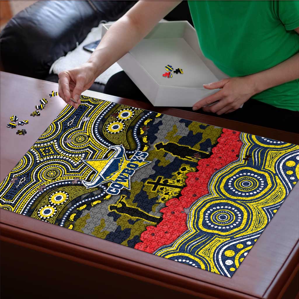 ANZAC Day North Queensland Cowboys Puzzle Military Memorial Aboriginal Indigenous Art