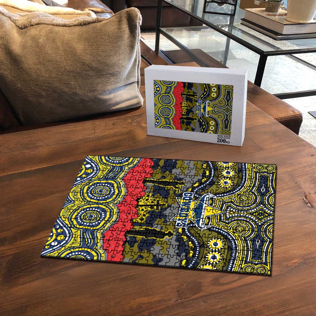 ANZAC Day North Queensland Cowboys Puzzle Military Memorial Aboriginal Indigenous Art