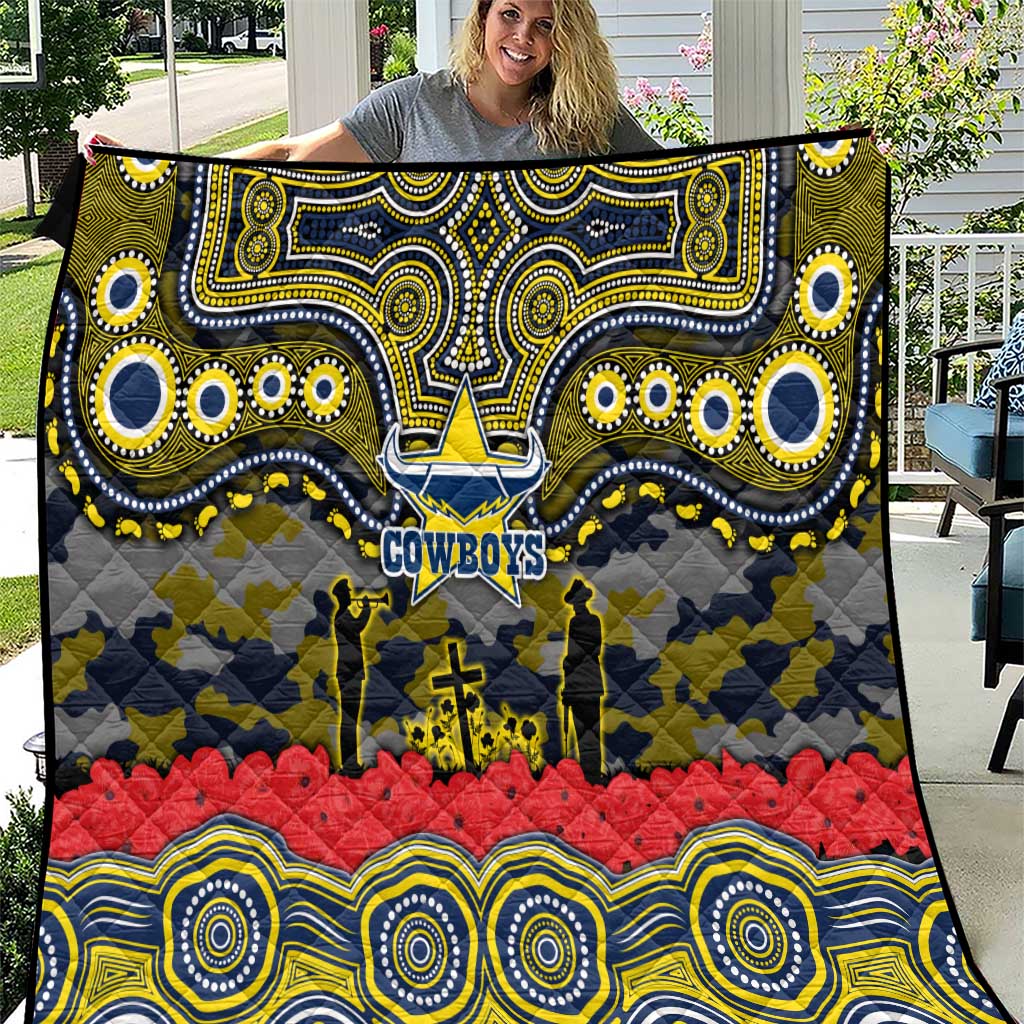 ANZAC Day North Queensland Cowboys Quilt Military Memorial Aboriginal Indigenous Art