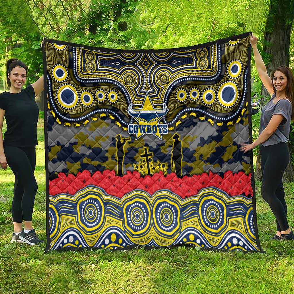 ANZAC Day North Queensland Cowboys Quilt Military Memorial Aboriginal Indigenous Art