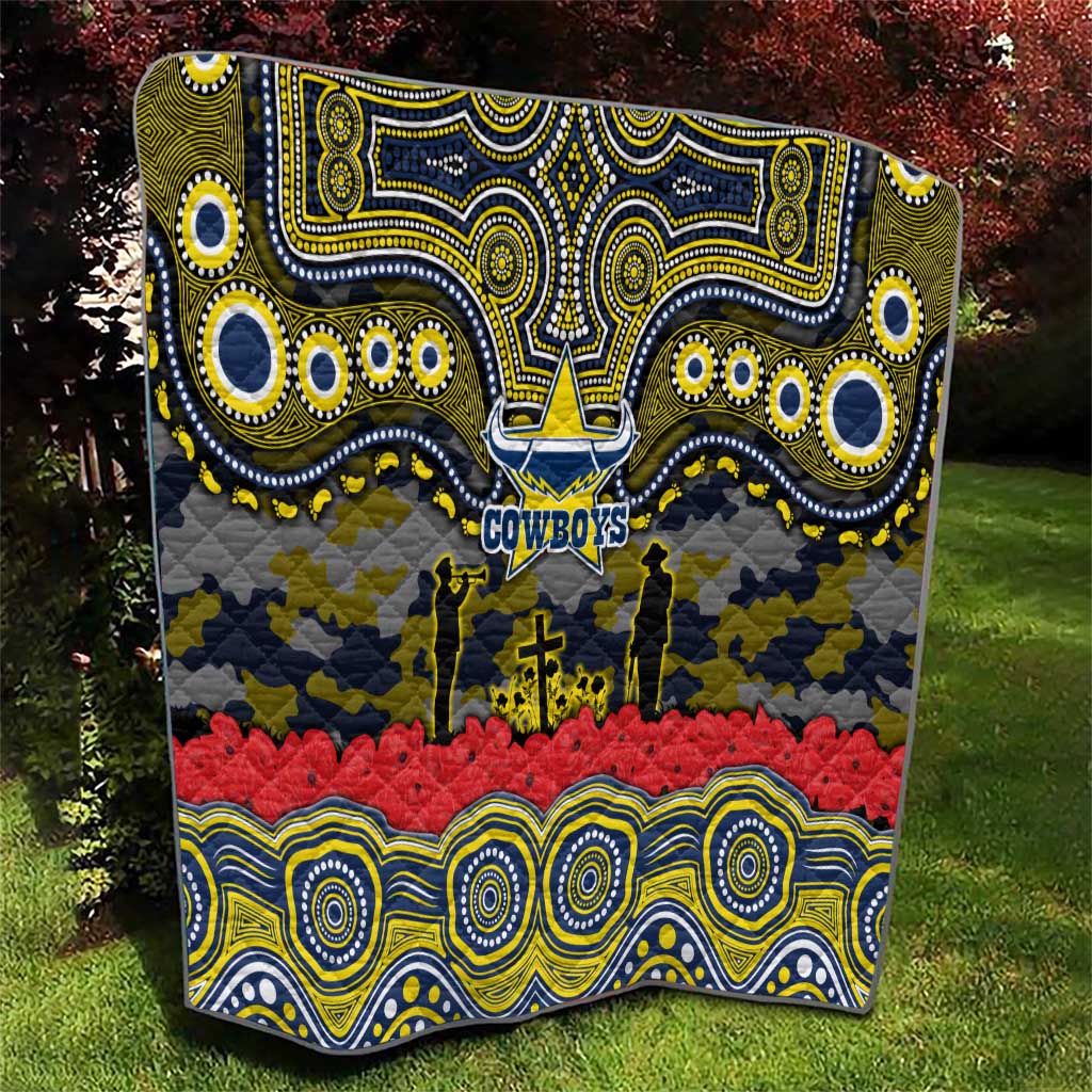 ANZAC Day North Queensland Cowboys Quilt Military Memorial Aboriginal Indigenous Art
