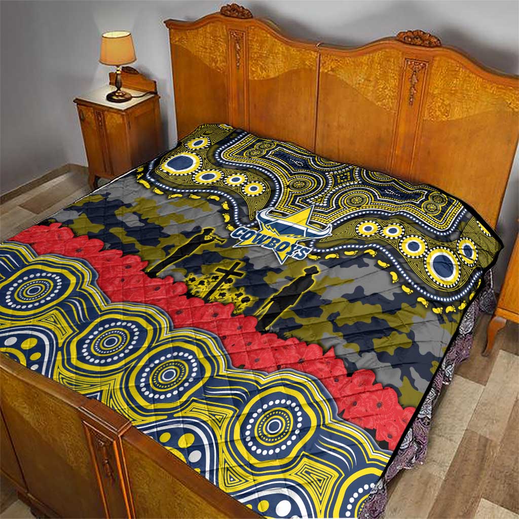 ANZAC Day North Queensland Cowboys Quilt Military Memorial Aboriginal Indigenous Art