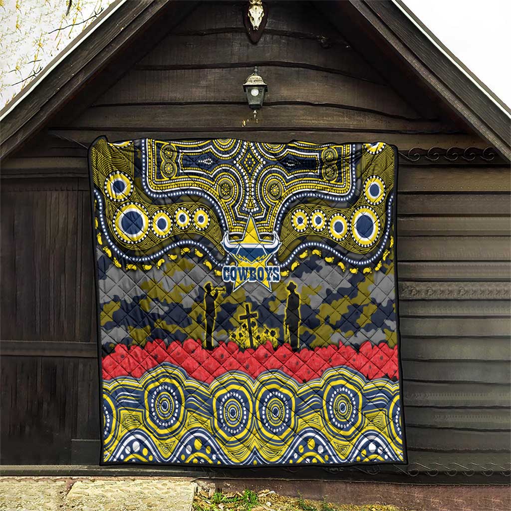 ANZAC Day North Queensland Cowboys Quilt Military Memorial Aboriginal Indigenous Art