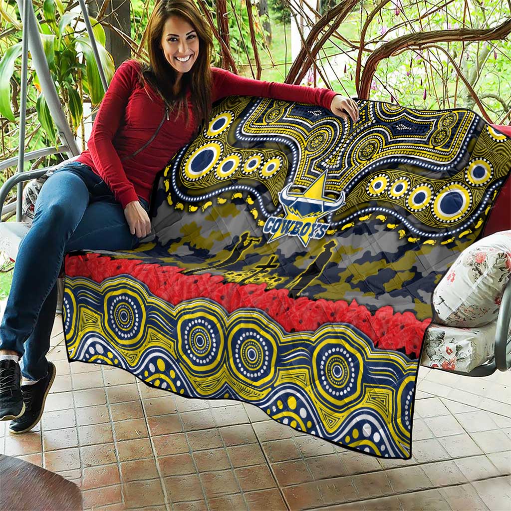 ANZAC Day North Queensland Cowboys Quilt Military Memorial Aboriginal Indigenous Art