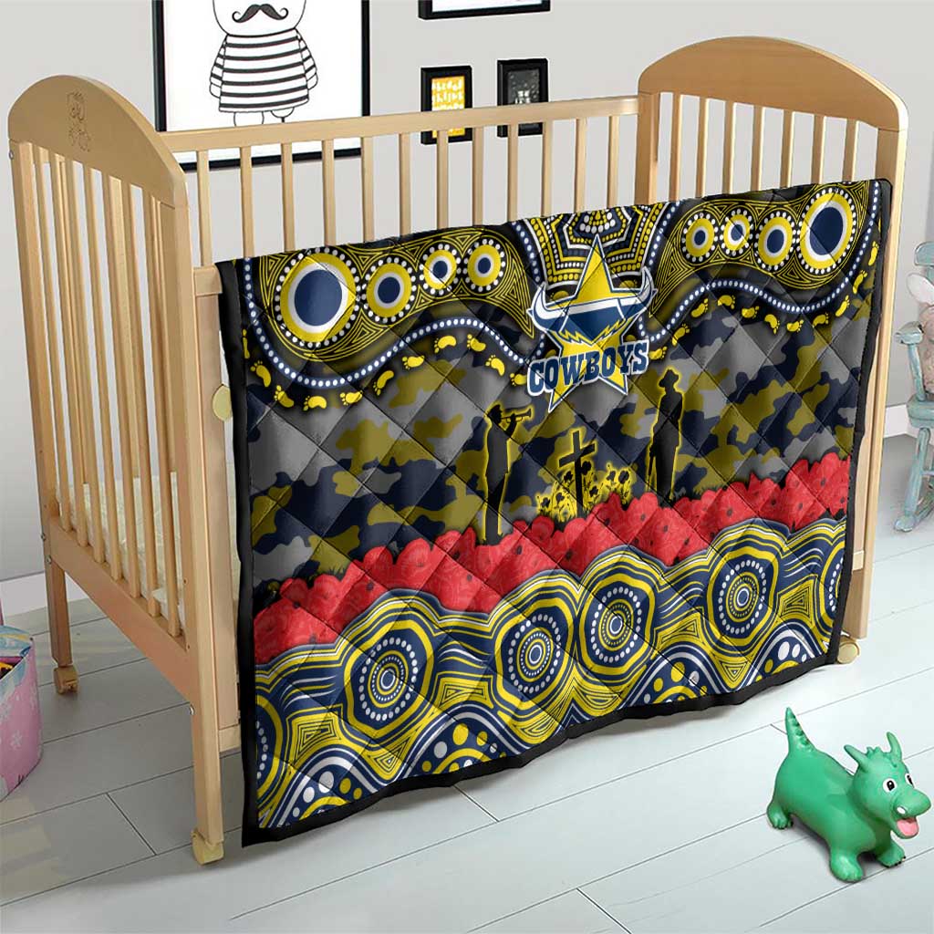 ANZAC Day North Queensland Cowboys Quilt Military Memorial Aboriginal Indigenous Art