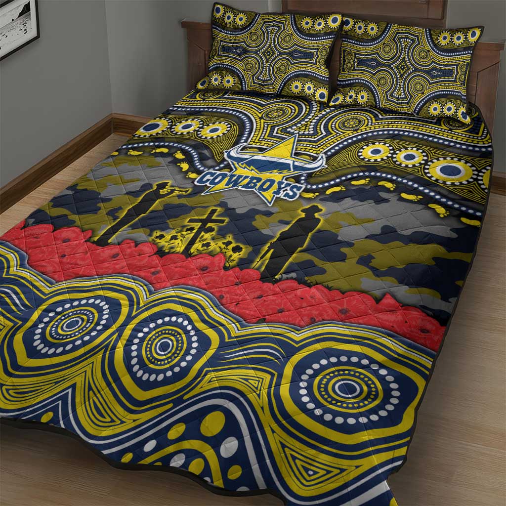 ANZAC Day North Queensland Cowboys Quilt Bed Set Military Memorial Aboriginal Indigenous Art
