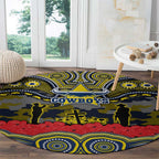 ANZAC Day North Queensland Cowboys Round Carpet Military Memorial Aboriginal Indigenous Art