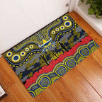ANZAC Day North Queensland Cowboys Rubber Doormat Military Memorial Aboriginal Indigenous Art
