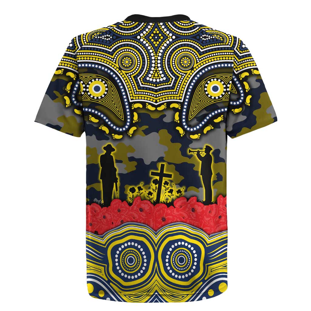 ANZAC Day North Queensland Cowboys Rugby Jersey Military Memorial Aboriginal Indigenous Art