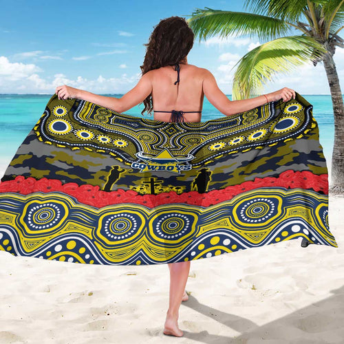 ANZAC Day North Queensland Cowboys Sarong Military Memorial Aboriginal Indigenous Art