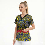 ANZAC Day North Queensland Cowboys Scrub Top Military Memorial Aboriginal Indigenous Art