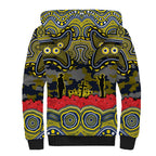 ANZAC Day North Queensland Cowboys Sherpa Hoodie Military Memorial Aboriginal Indigenous Art