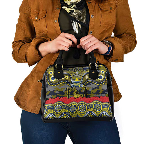 ANZAC Day North Queensland Cowboys Shoulder Handbag Military Memorial Aboriginal Indigenous Art