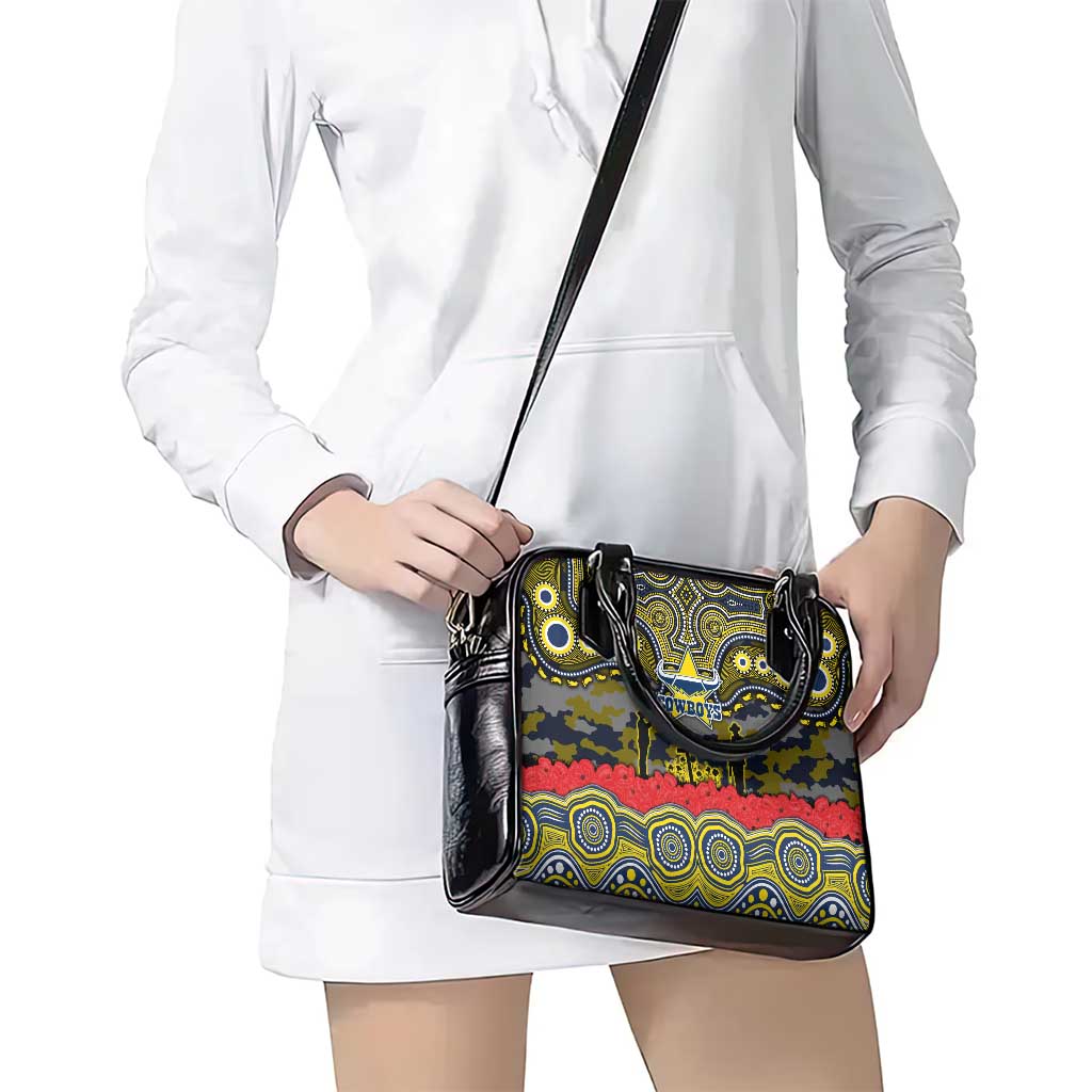 ANZAC Day North Queensland Cowboys Shoulder Handbag Military Memorial Aboriginal Indigenous Art