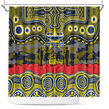 ANZAC Day North Queensland Cowboys Shower Curtain Military Memorial Aboriginal Indigenous Art