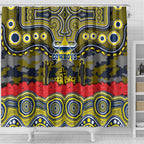 ANZAC Day North Queensland Cowboys Shower Curtain Military Memorial Aboriginal Indigenous Art